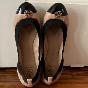 Size 8 - Tory Burch Tan Travel Ballet Flat Slippers
